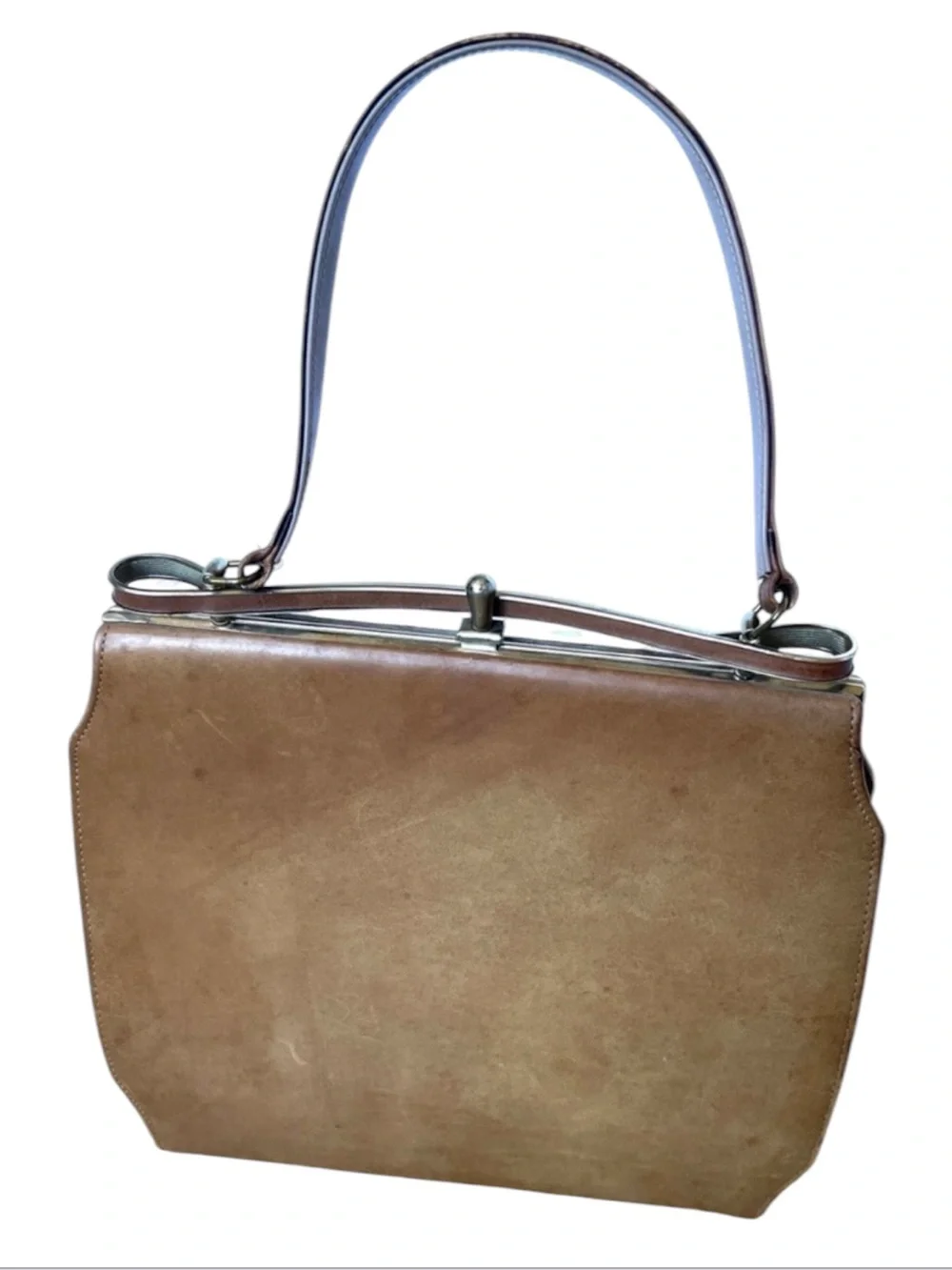 RARE Johansen Vintage 50s 60s Ostrich Leather Satchel Corporate goth dark academ